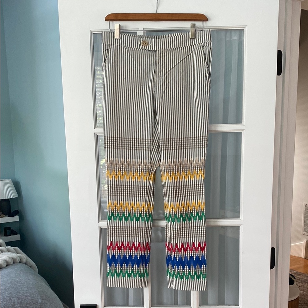 Striped Multicolor Patterned Pants